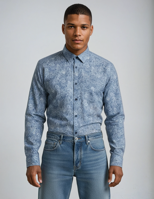 Floral Long Sleeved Shirt in S